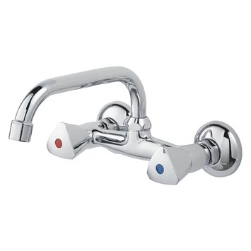 OK Keukenkraan 2-knops Bovenuitloop Chroom 15 Cm 3 OK Keukenkraan 2-knops Bovenuitloop Chroom 15 Cm