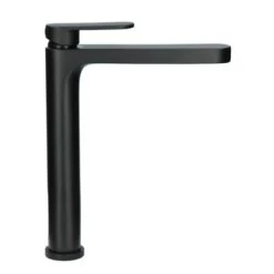 Absolut Wastafelkraan Iode Hoge Uitloop Met Hendel En Waste Zwart -Badkamer Verkoop 123 11855