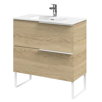 Tiger Badmeubelset Pocket 80 Cm Met 2 Lades Naturel Eik Incl. Looppoten 3 Tiger Badmeubelset Pocket 80 Cm Met 2 Lades Naturel Eik Incl. Looppoten