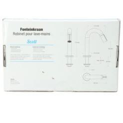 Atlantic Fonteinkraan Scott Met Draaiknop Zwart -Badkamer Verkoop 123 11875