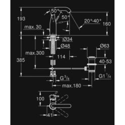 GROHE Wastafelkraan Essence M-size Met Hendel En Waste Cool Sunrise -Badkamer Verkoop 123 11932