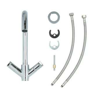 Aqualino Keukenkraan Fortore 2-knops Chroom 11 Aqualino Keukenkraan Fortore 2-knops Chroom - Afbeelding 9