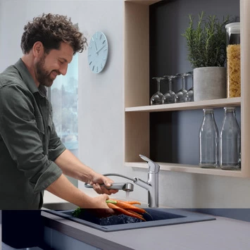 Hansgrohe Keukenkraan Focus M43 Met Hendel En Uittrekbare Sproeikop Chroom 150 5 Hansgrohe Keukenkraan Focus M43 Met Hendel En Uittrekbare Sproeikop Chroom 150 - Afbeelding 3