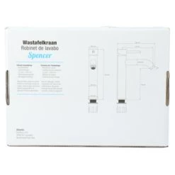 Atlantic Wastafelkraan Spencer Met Hendel Chroom -Badkamer Verkoop 123 12090