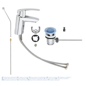 Grohe Wastafelkraan Start Met Rechte Uitloop En Hendel En Waste Chroom 4 Grohe Wastafelkraan Start Met Rechte Uitloop En Hendel En Waste Chroom - Afbeelding 2