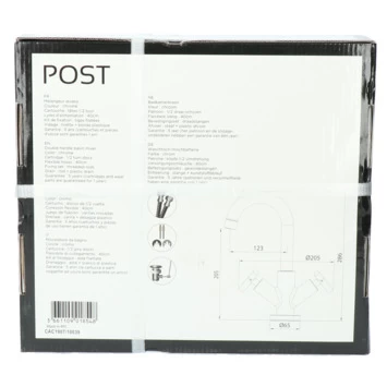 Absolut Wastafelkraan Post 2-knops Chroom 16 Absolut Wastafelkraan Post 2-knops Chroom - Afbeelding 14