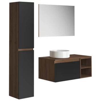 Atlantic By Allibert Badmeubelset Lia 90 Cm Hout En Zwart 4 Atlantic By Allibert Badmeubelset Lia 90 Cm Hout En Zwart - Afbeelding 2