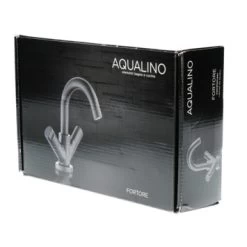 Aqualino Wastafelkraan Fortore 2-knops Met Waste Zwart 30 Aqualino Wastafelkraan Fortore 2-knops Met Waste Zwart -Badkamer Verkoop 123 12151