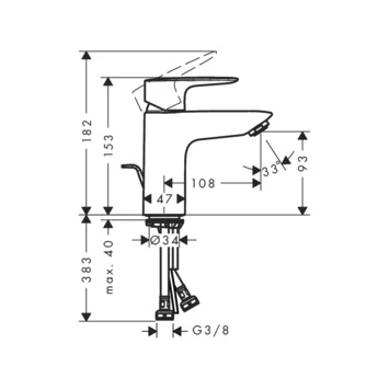 Hansgrohe Mysports L Wastafalkraan Eengreeps Met Waste Coolstart 4 Hansgrohe Mysports L Wastafalkraan Eengreeps Met Waste Coolstart - Afbeelding 2