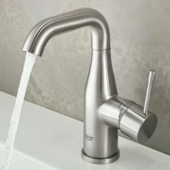 GROHE Wastafelkraan Essence M-size Met Hendel En Waste Supersteel -Badkamer Verkoop 123 12165