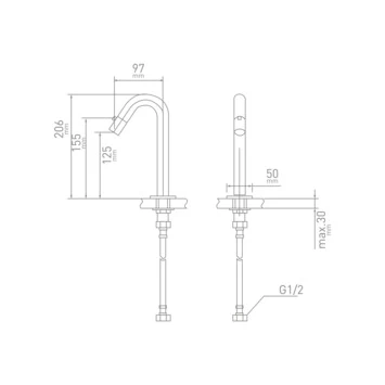 Van Marcke Fonteinkraan Sculpt Met Draaiknop Chroom 4 Van Marcke Fonteinkraan Sculpt Met Draaiknop Chroom - Afbeelding 2