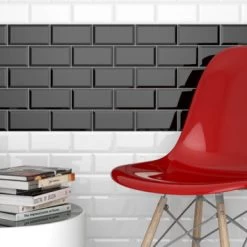 Wandtegel Metro Zwart 7,5x15 Cm 0,5 M² -Badkamer Verkoop 123 12251