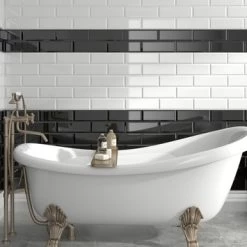 Wandtegel Metro XL Hoogglans Wit 15x45 Cm 1 M² 7 Wandtegel Metro XL Hoogglans Wit 15x45 Cm 1 M² -Badkamer Verkoop 123 12259