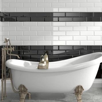 Wandtegel Metro XL Hoogglans Wit 15x45 Cm 1 M² 5 Wandtegel Metro XL Hoogglans Wit 15x45 Cm 1 M² - Afbeelding 3