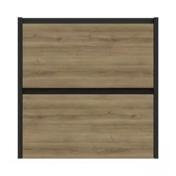 Tiger Reverse Meubelset Met 2 Lades 60 Cm Chalet Eik / Mat Zwart Inclusief Quadro Wastafel Mat Zwart -Badkamer Verkoop 123 1227