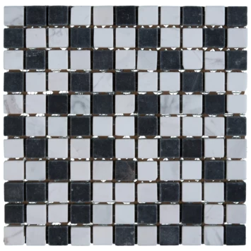 Mozaiek Wit/Zwart/Grijs 30x30cm 3 Mozaiek Wit/Zwart/Grijs 30x30cm