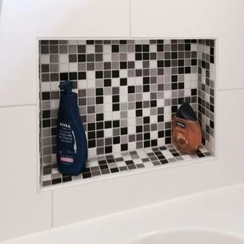 Mozaiek Wit/Zwart/Grijs 30x30cm 4 Mozaiek Wit/Zwart/Grijs 30x30cm - Afbeelding 2