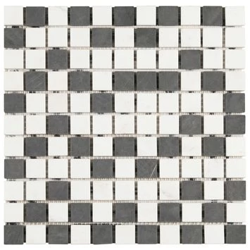 Mozaiek Wit/Zwart/Grijs 30x30cm 5 Mozaiek Wit/Zwart/Grijs 30x30cm - Afbeelding 3