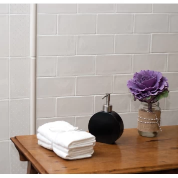 Wandtegel Isar Wit 7,5x15 Cm 0,5m² 6 Wandtegel Isar Wit 7,5x15 Cm 0,5m² - Afbeelding 4