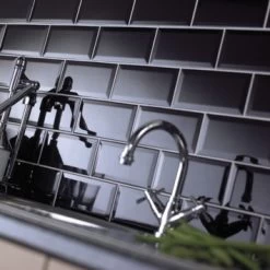 Wandtegel Metro Zwart 10x20 Cm 0,96 M² -Badkamer Verkoop 123 12671