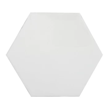 Wandtegel Rustic Hexagon Glans Wit 15x15 Cm 0,85m² 3 Wandtegel Rustic Hexagon Glans Wit 15x15 Cm 0,85m²