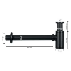 Differnz Sifon Mat Zwart 7 Differnz Sifon Mat Zwart -Badkamer Verkoop 123 12886