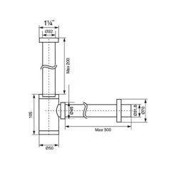 Tiger Design Bekersifon 5/4 RVS -Badkamer Verkoop 123 12975