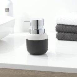 Sealskin Zeepdispenser Sphere Porcelein Zwart -Badkamer Verkoop 123 1324