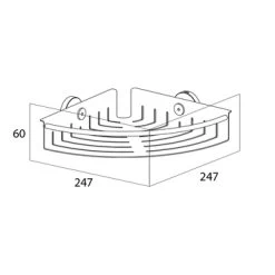 Tiger Hoekkorf Boston Groot RVS -Badkamer Verkoop 123 1336