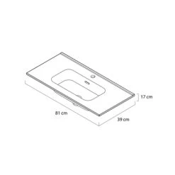 Tiger Badmeubelset Pocket 80 Cm Met 2 Lades Wit -Badkamer Verkoop 123 1349