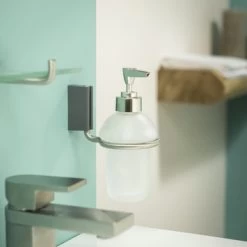 Tiger Zeepdispenser Cliqit Hangend Donkergrijs RVS 6 Tiger Zeepdispenser Cliqit Hangend Donkergrijs RVS -Badkamer Verkoop 123 1369