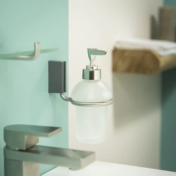 Tiger Zeepdispenser Cliqit Hangend Donkergrijs RVS 4 Tiger Zeepdispenser Cliqit Hangend Donkergrijs RVS - Afbeelding 2