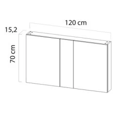 TIGER S-line Spiegelkast 120 Naturel Eik -Badkamer Verkoop 123 1388
