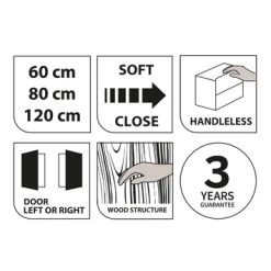 TIGER S-line Spiegelkast 120 Naturel Eik -Badkamer Verkoop 123 1389