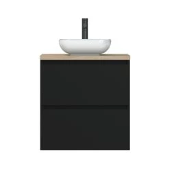 Tiger Karlo Badkamermeubel 60cm Mat Zwart Met Eiken Wasblad En Keramische Waskom 18 Tiger Karlo Badkamermeubel 60cm Mat Zwart Met Eiken Wasblad En Keramische Waskom -Badkamer Verkoop 123 1477