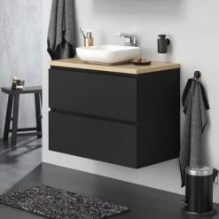 Tiger Karlo Badkamermeubel 60cm Mat Zwart Met Eiken Wasblad En Keramische Waskom 24 Tiger Karlo Badkamermeubel 60cm Mat Zwart Met Eiken Wasblad En Keramische Waskom -Badkamer Verkoop 123 1483