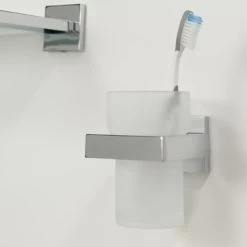 Tiger Bekerhouder Items Hangend Met Beker Chroom -Badkamer Verkoop 123 1577