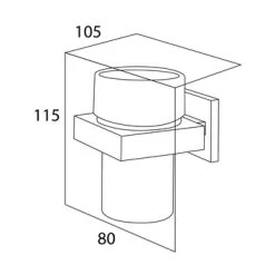 Tiger Bekerhouder Items Hangend Met Beker Chroom -Badkamer Verkoop 123 1579