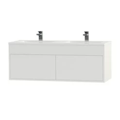 Tiger Helsinki Badkamermeubel 120 Cm Hoogglans Wit Met Wastafel Polybeton Hoogglans Wit -Badkamer Verkoop 123 1604