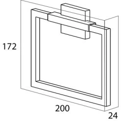 Tiger Zenna Handdoekring Chroom/wenge -Badkamer Verkoop 123 1661