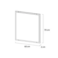 Tiger S-line Frame Spiegel 60x70 Cm Mat Zwart -Badkamer Verkoop 123 1674