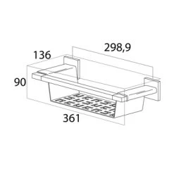 Tiger Wandkorf Items RVS -Badkamer Verkoop 123 170
