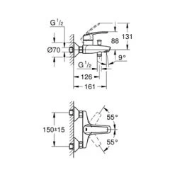 Grohe Badkraan Start Chroom -Badkamer Verkoop 123 1757