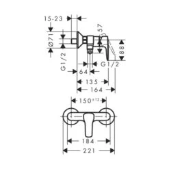 Hansgrohe Mysport Douchekraan Eengreeps -Badkamer Verkoop 123 1761