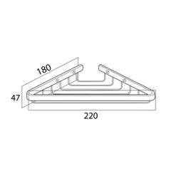 Tiger Zeepbakje Exquisit Voor Hoek Hangend RVS -Badkamer Verkoop 123 1867