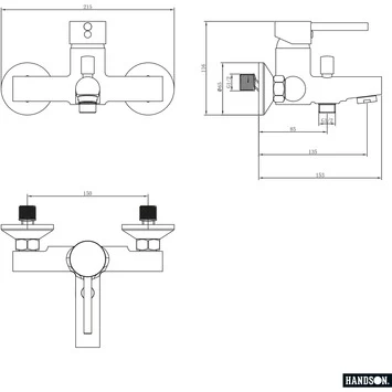 Handson Badkraan Oscar Chroom 15 Cm 5 Handson Badkraan Oscar Chroom 15 Cm - Afbeelding 3