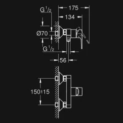 Grohe Douchemengkraan Start Edge -Badkamer Verkoop 123 2062