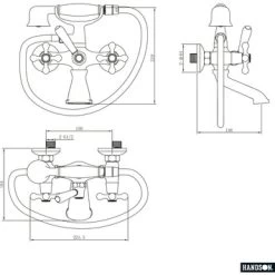 Handson Badkraan Louise Met Handdouche Chroom 15 Cm 7 Handson Badkraan Louise Met Handdouche Chroom 15 Cm -Badkamer Verkoop 123 2080
