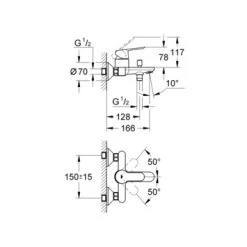 Grohe Badkraan Start Edge Chroom 15 Cm 8 Grohe Badkraan Start Edge Chroom 15 Cm -Badkamer Verkoop 123 2099
