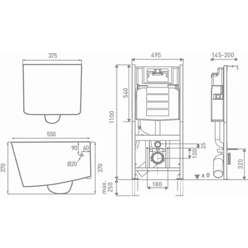 Geberit Inbouwreservoir UP100 Pureflow Met Wandcloset Zonder Spoelrand 5 Geberit Inbouwreservoir UP100 Pureflow Met Wandcloset Zonder Spoelrand - Afbeelding 3